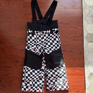 Obermeyer Kids Black and White Checkered Skiing Pants